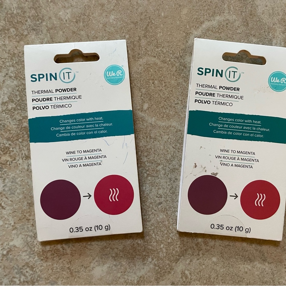 Spin it thermal color powder resin epoxy color